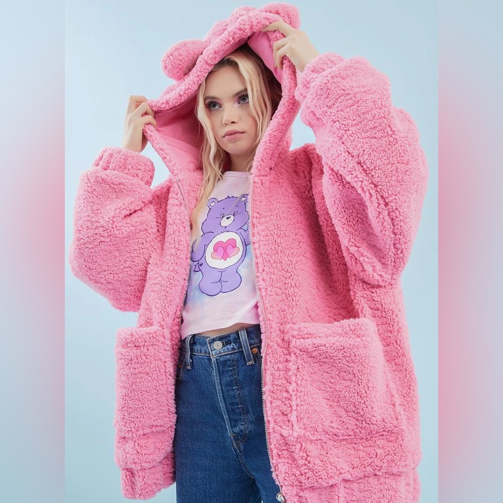 BRAND NEW IN BAG DOLLS KILL Care Bears Sherpa Hoodie size M